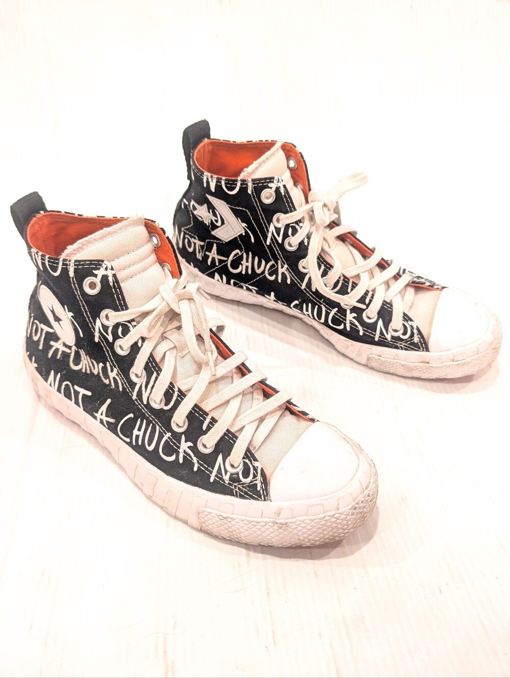 CONVERSE All Star 70s Hi Not A Chuck High-Top Mens Sneakers - Black/White Sz 9.5
